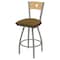 Holland Bar Stool Co 36" Swivel Counter Stool, Nickel Finish, Nat Back, Canter Saddle Seat X830 - alternate 1